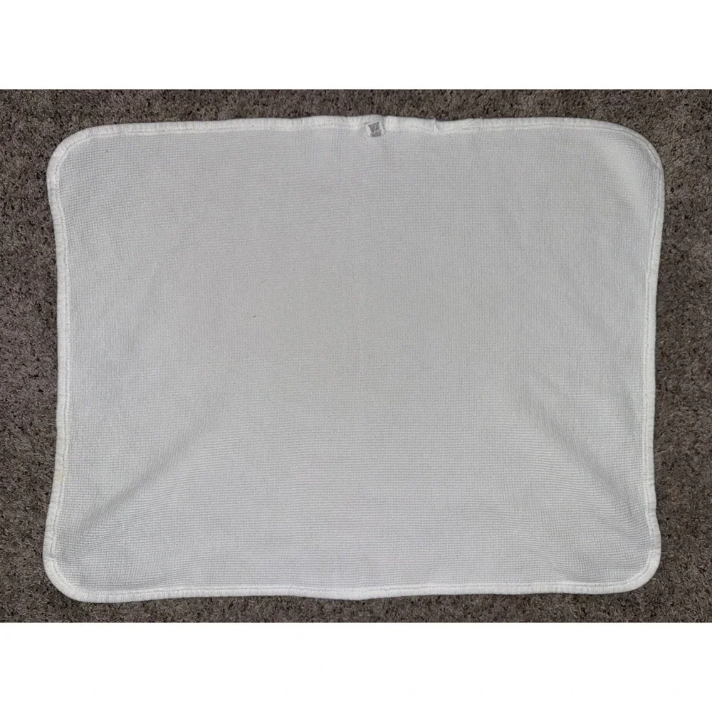 Vtg Baby Morgan Blanket Waffle Weave‎ Knit Thermal White authentic tag